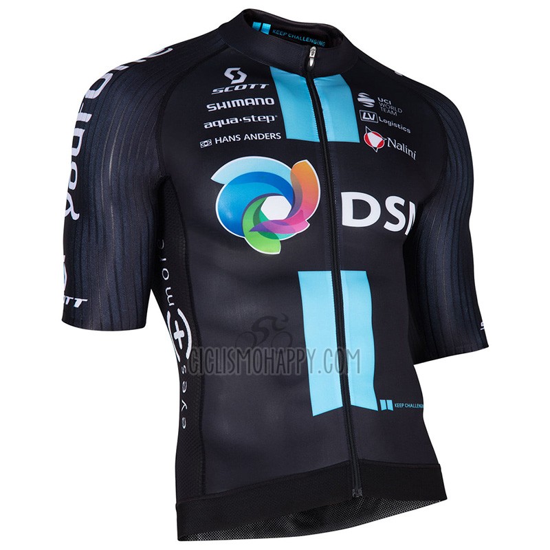 Team DSM Firmenich Cycling Jersey Bib Short 2023 Short Sleeve Dark Blue